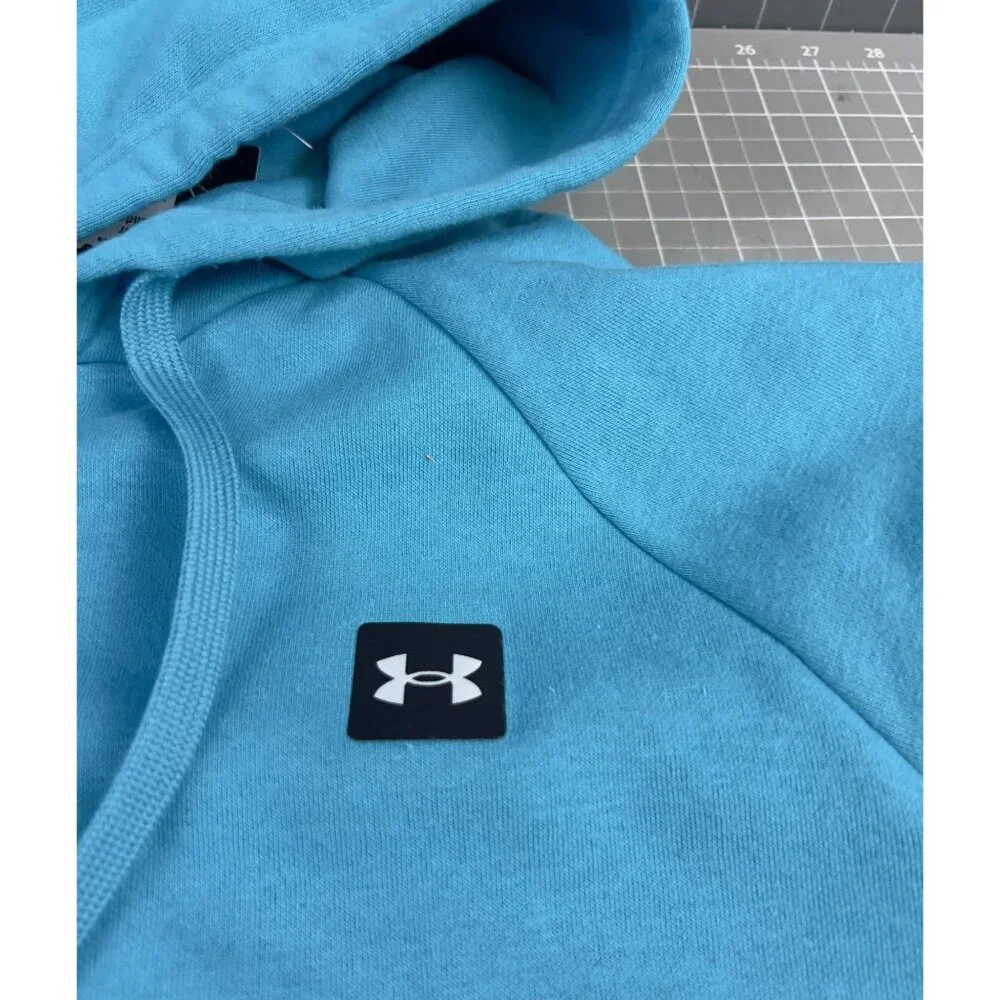 Under Armour Men's Rival Fleece Pullover Hoodie Sz. M Bright Blue - Picture 2 of 12
